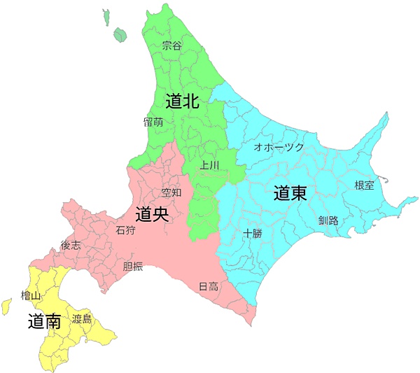 �k�C���̒n�}